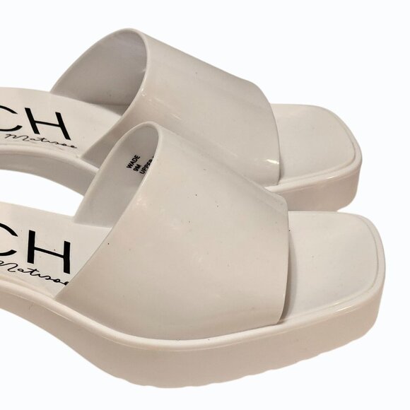 Matisse Beach White Wade Heeled Sandals Size 9M EUC 2.25" Heels - Picture 7 of 12